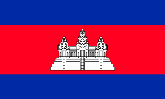 Cambodia Flag Print Poster