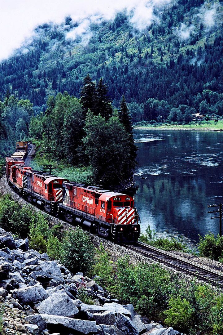 Canadian Pacific Railway Train Travel Print Keychain