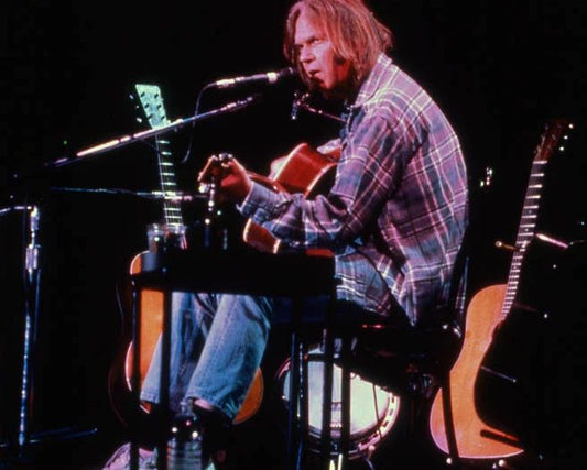 Canadian Singer Neil Young Keychain Music Print Glossy Keychain