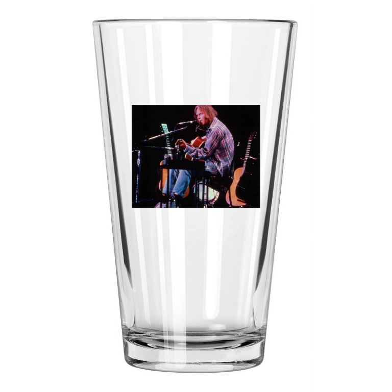 Canadian Singer Neil Young Photo Music Pint Beer Drinking Glass