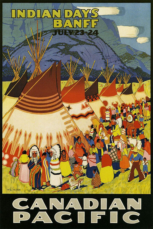 Candian Pacific 1925 Banff Indian Day Vintage Style Travel Jigsaw Puzzle