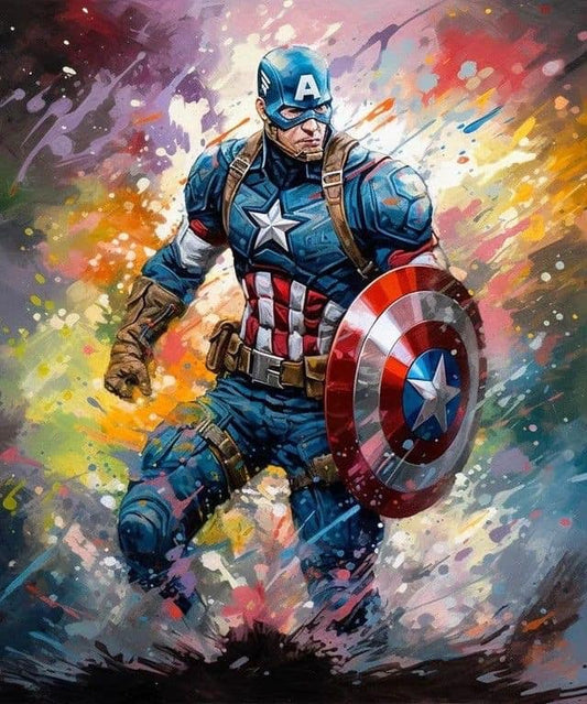 Captain America Action Hero Art Print Poster