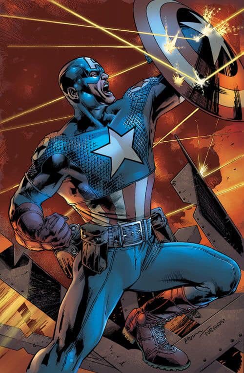 Captain America Action Heroic Pose Print Poster