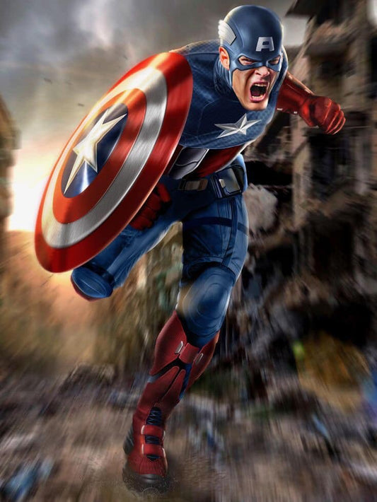 Captain America Action Pose Print Poster