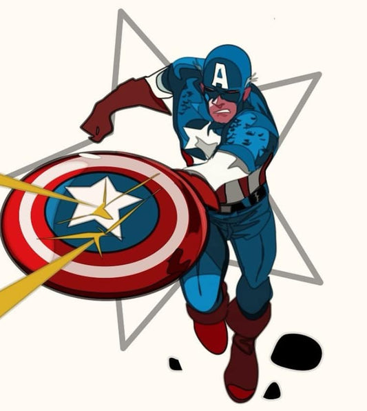 Captain America Action Pose (15) Print Poster