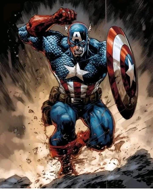 Captain America Action Pose (2) Print Poster