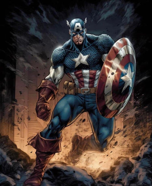 Captain America Action Pose (4) Print Poster