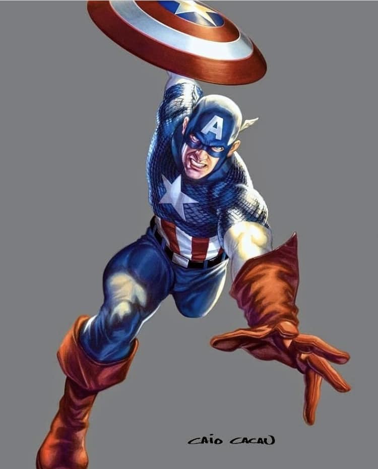 Captain America Action Pose (8) Print Poster
