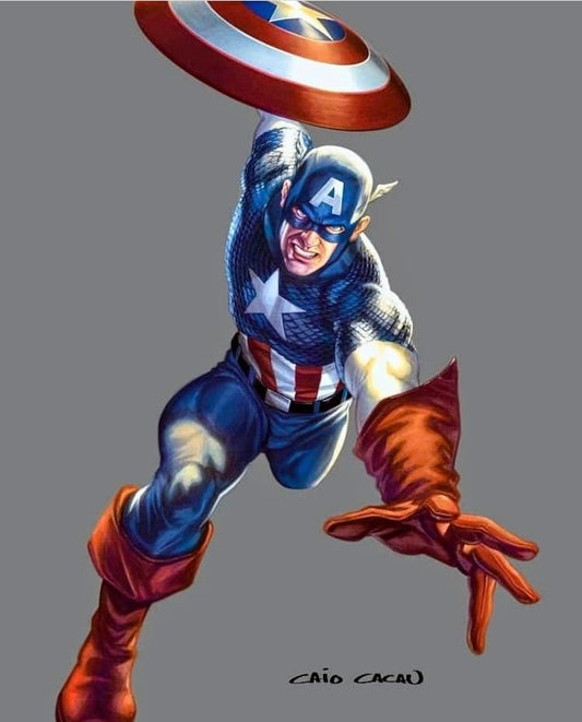 Captain America Action Pose (8) Print Poster
