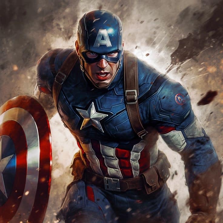 Captain America Action Pose (9) Jigsaw Puzzle