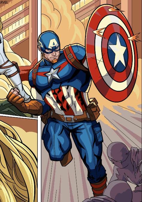 Captain America Action Scene (2) Print Poster