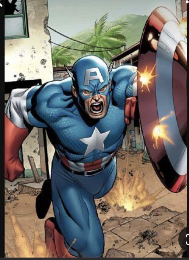Captain America Action Scene (7) Print Poster