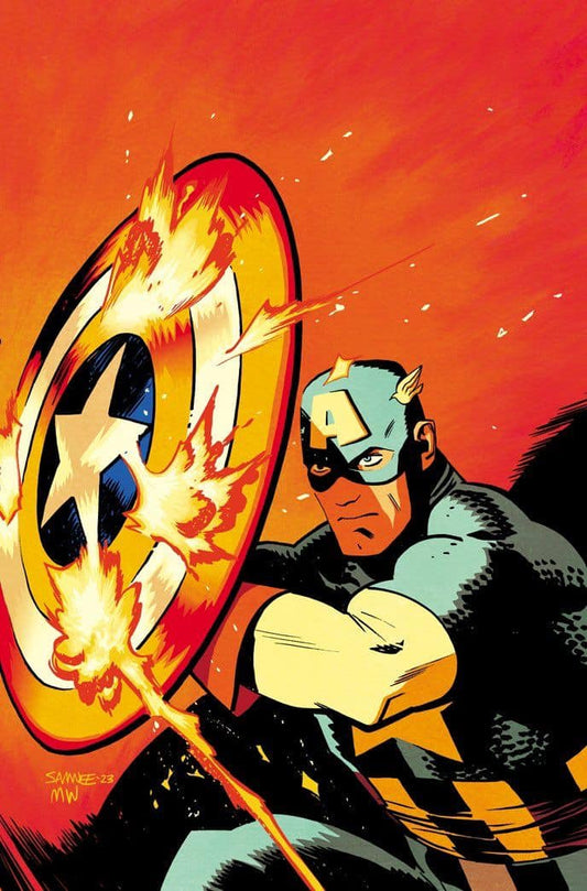 Captain America Action Shield Explosion Print Poster