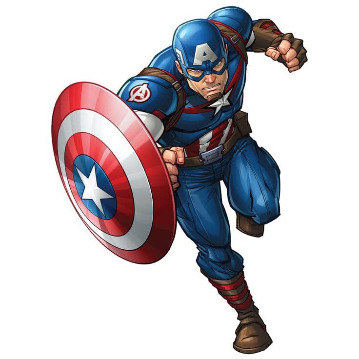 Captain America Action Shot (3) Print Poster