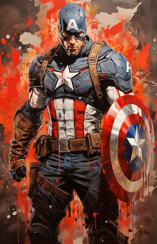 Captain America Artwork (1) Print Poster