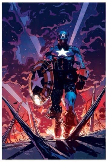 Captain America Battle Scene Print Poster