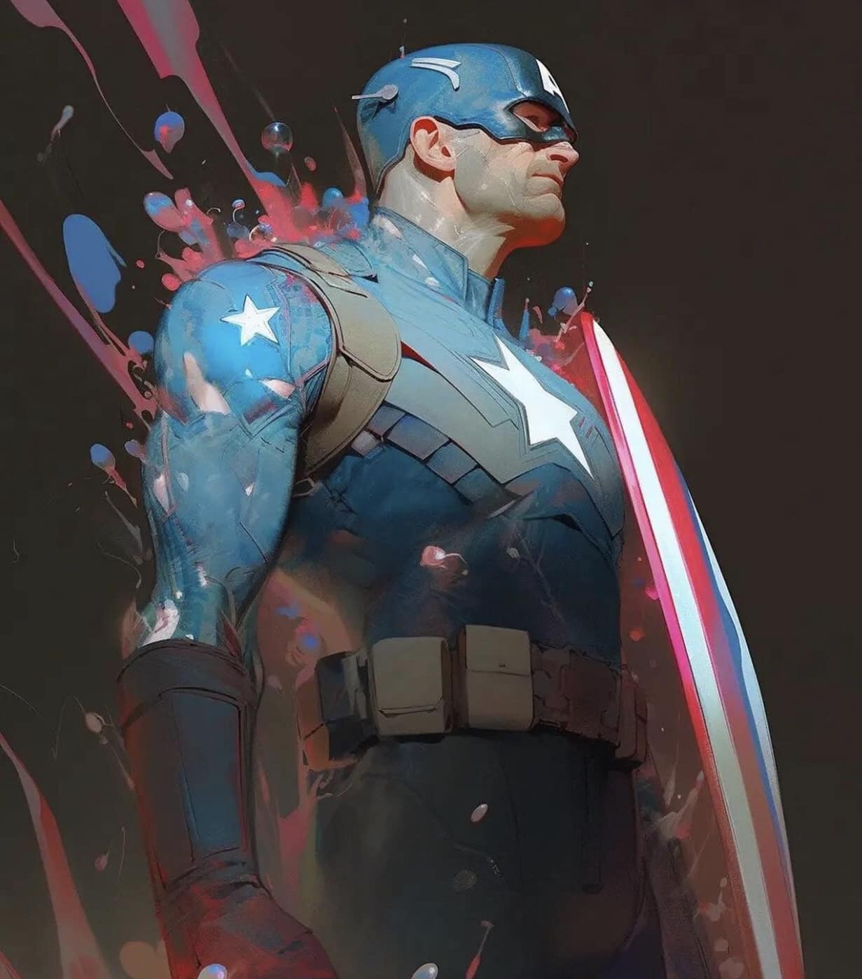 Captain America Hero Art Print Poster