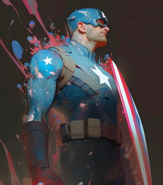 Captain America Hero Art Print Poster