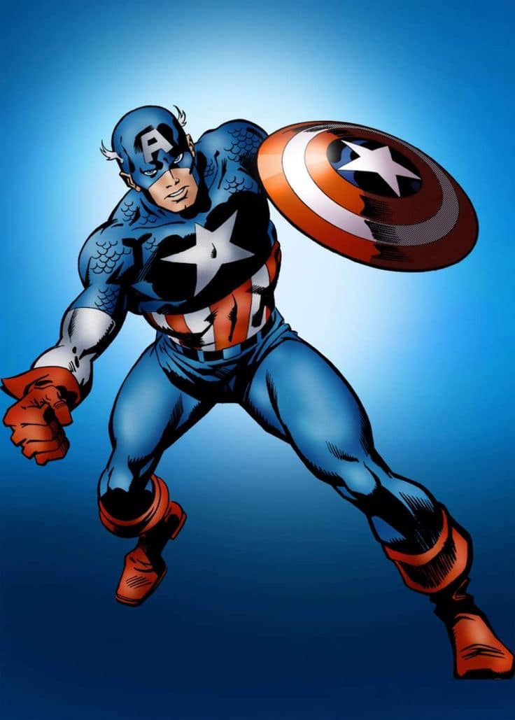 Captain America Hero Pose (5) Print Poster