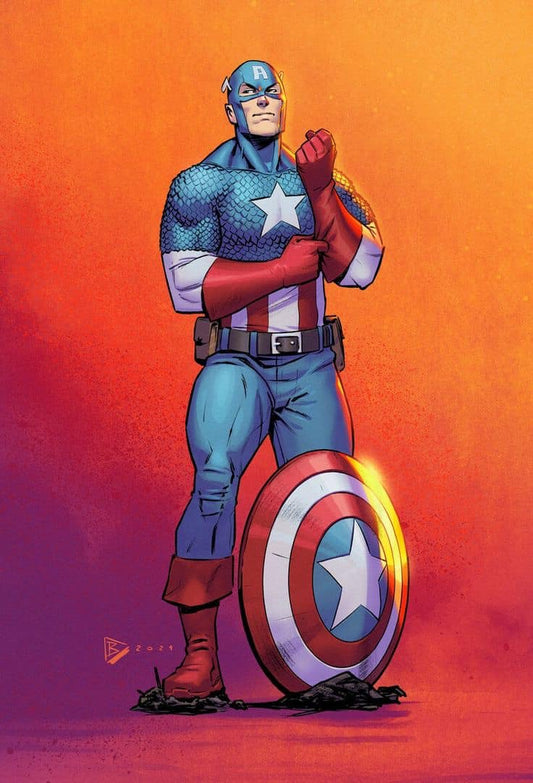 Captain America Hero Stance Print Poster
