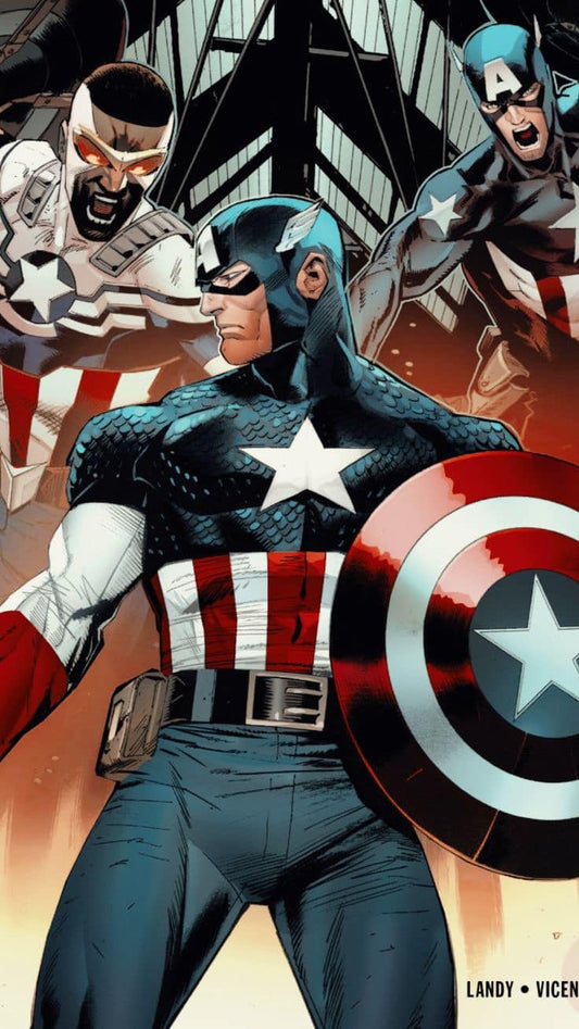 Captain America Heroes Illustration Print Poster