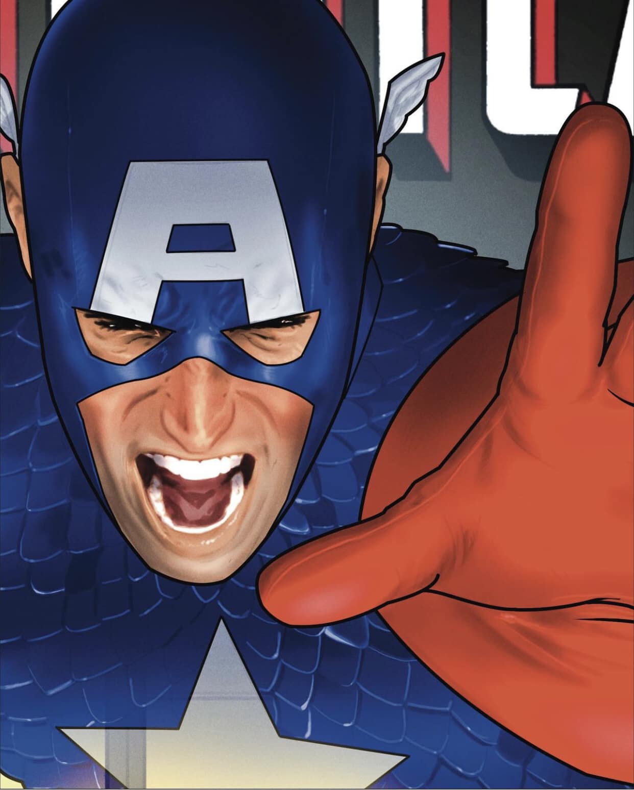 Captain America Heroic Pose Print Poster