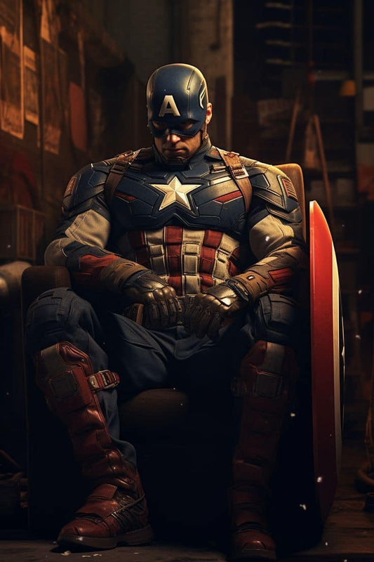 Captain America Heroic Pose (3) Print Poster