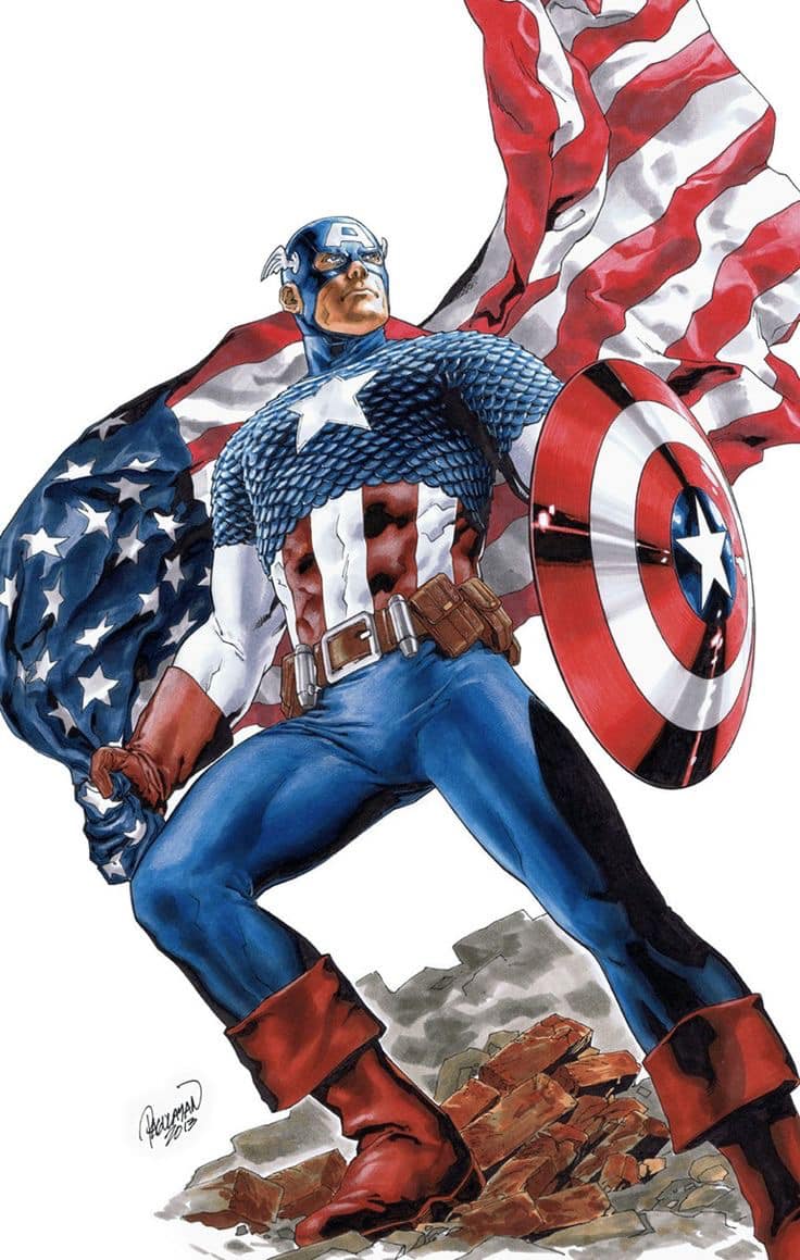 Captain America Heroic Pose (4) Print Poster
