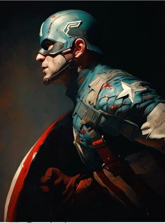 Captain America Heroic Profile Print Poster
