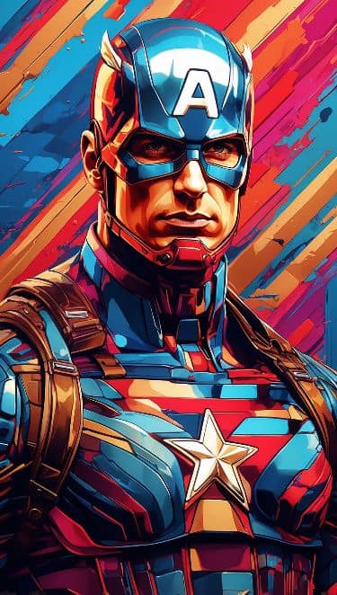 Captain America Illustration (3) Print Poster
