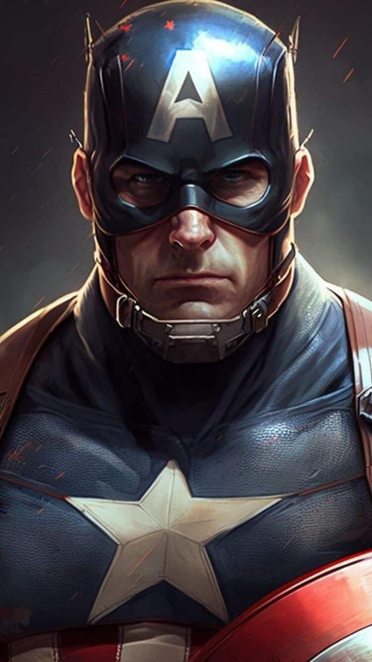 Captain America Portrait Print Poster