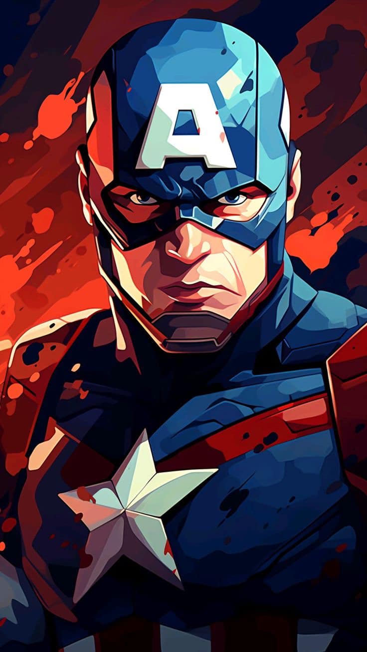 Captain America Portrait Artwork Jigsaw Puzzle