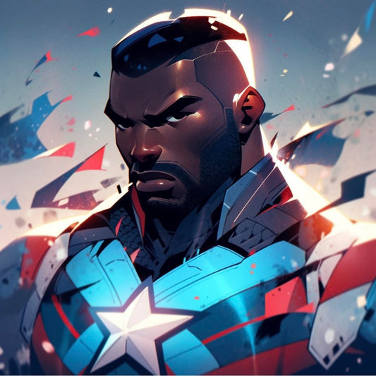 Captain America Portrait Heroic Print Poster