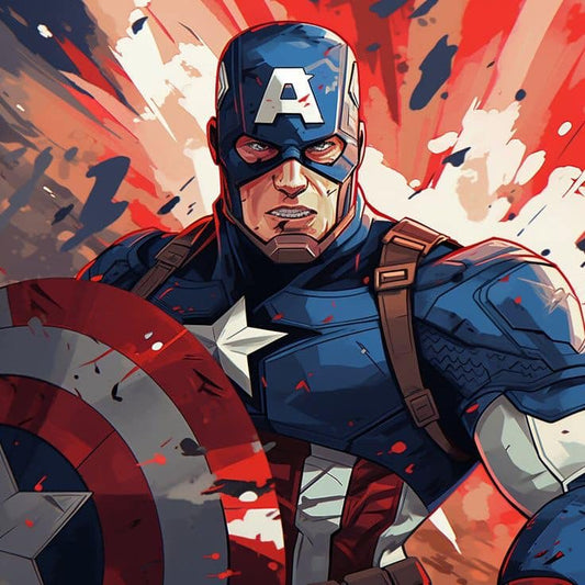 Captain America Portrait Illustration Print Poster