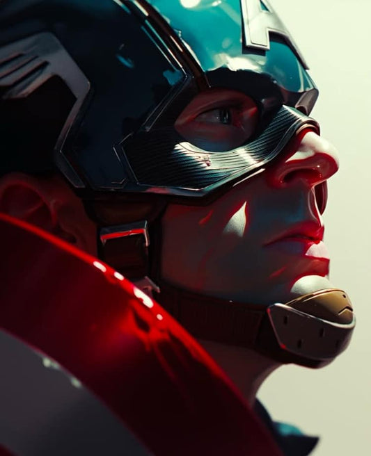 Captain America Portrait (17) Print Poster
