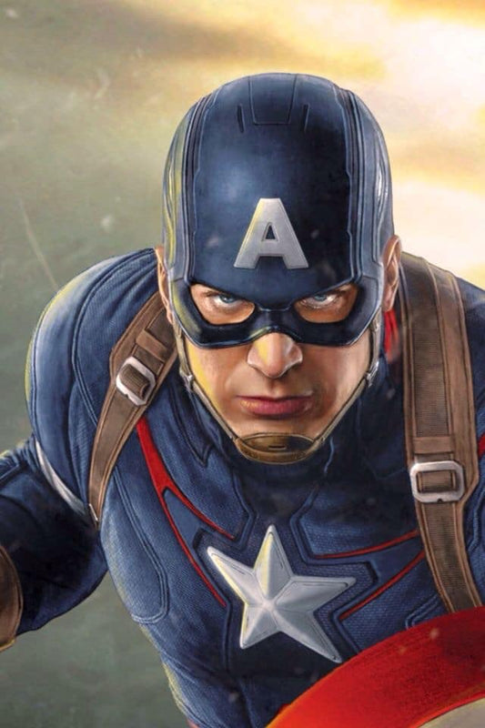 Captain America Portrait (2) Print Poster