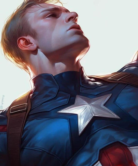 Captain America Portrait (4) Print Poster