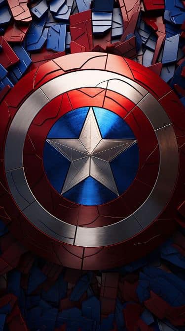 Captain America Shield Artistic Design Print Poster