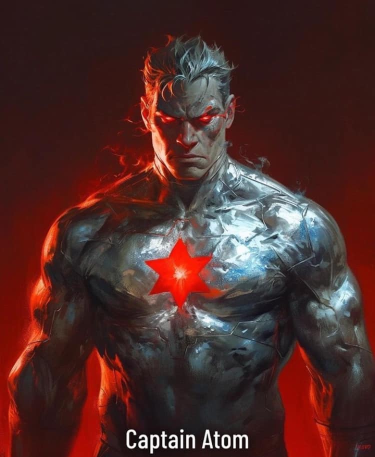 Captain Atom Digital Art Print Poster