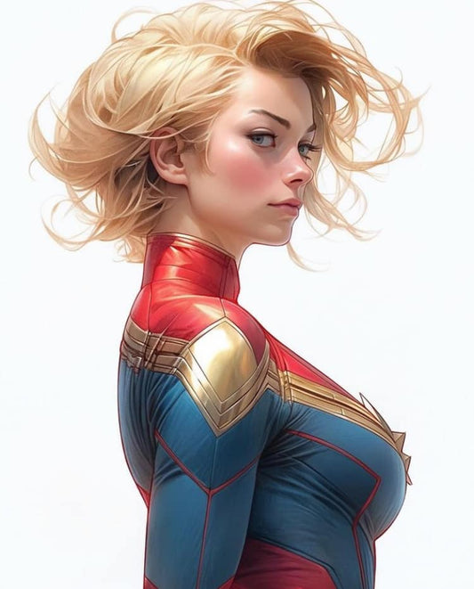 Captain Marvel Portrait Print Poster