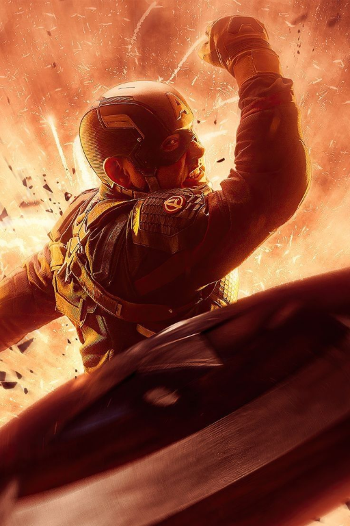 Captain America Action 0321 Print Poster