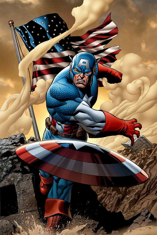 Captain America Cartoon Film Superhero Art Home Decor Jigsaw Puzzle
