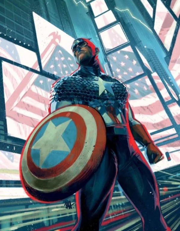 Captain America City Scene 1937 Print Poster