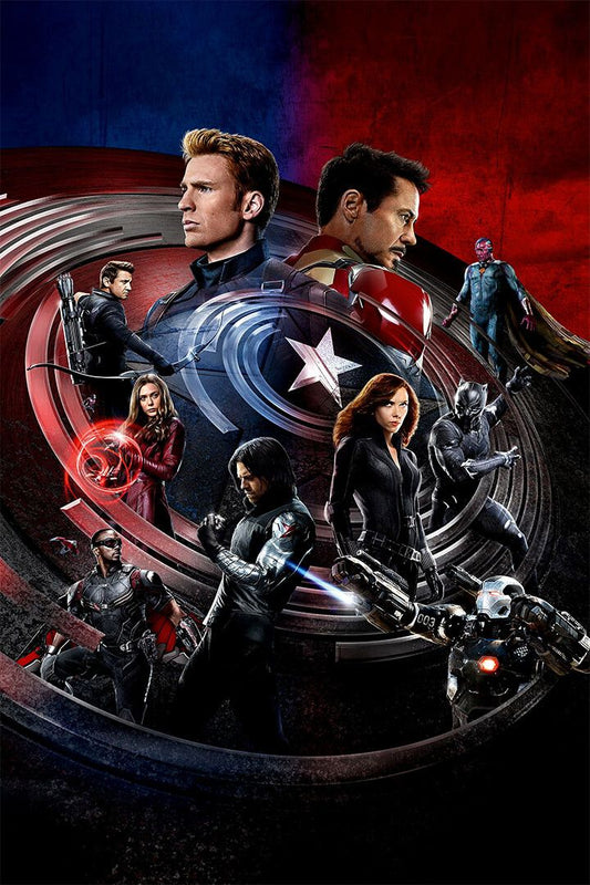 Captain America Civil War Action Movie Print Jigsaw Puzzle