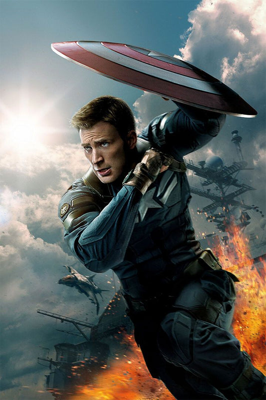 Captain America First Avenger Action Painting Jigsaw Puzzle