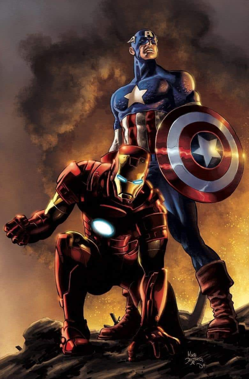 Captain America Iron Man 001 Print Poster