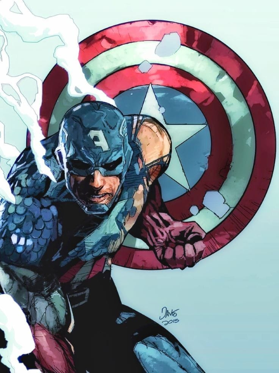 Captain America Shield Action 2345 Print Poster