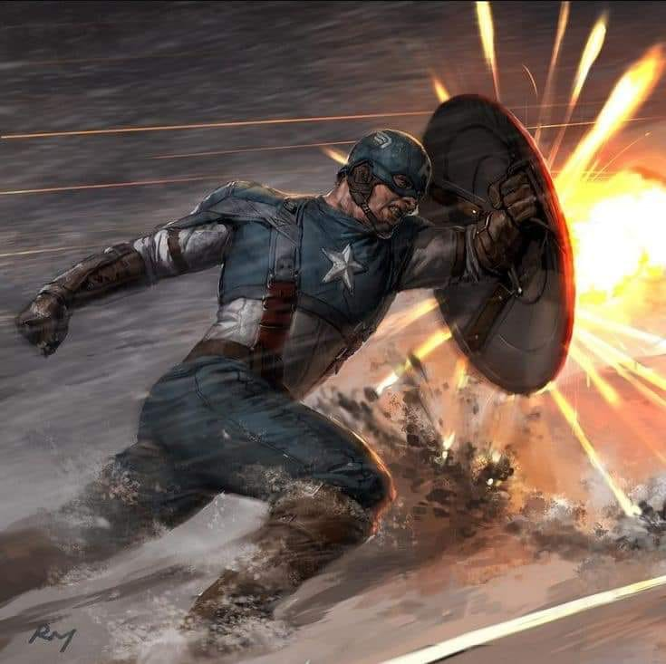 Captain America Shield Defense 783 Print Poster