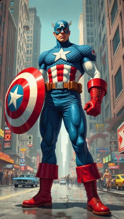 Captain America Shield New York 001 Print Poster