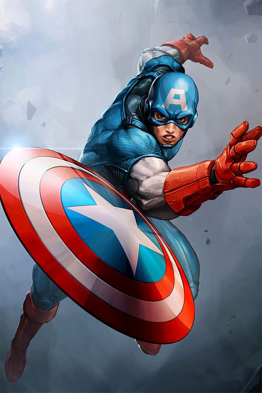 Captain America Superhero Comic Cartoon Art Home Decor Jigsaw Puzzle